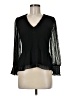 Laundry by Shelli Segal 100% Polyester Black Long Sleeve Blouse Size M - photo 1