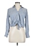 Indulge Blue Long Sleeve Blouse Size M - photo 1