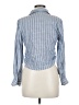 Indulge Blue Long Sleeve Blouse Size M - photo 2