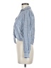 Indulge Blue Long Sleeve Blouse Size M - photo 5