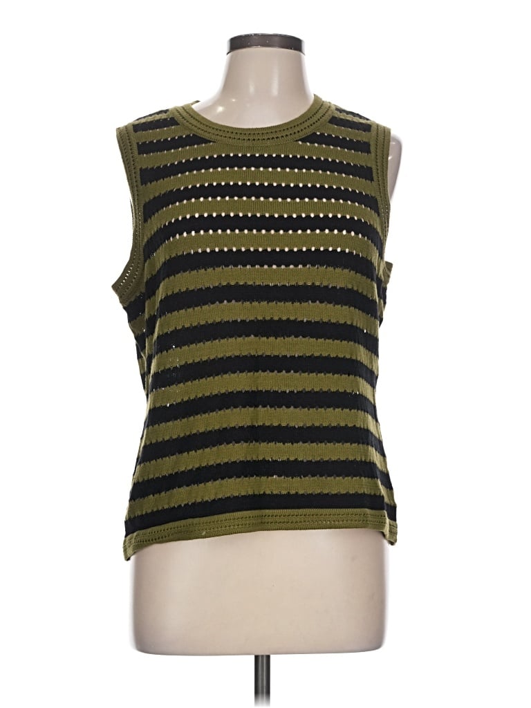 Pre-owned Halogen Sweater Vest In Green