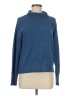 Wrap Solid Blue Turtleneck Sweater Size 8 - photo 1