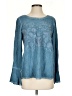 Altar'd State 100% Rayon Blue Long Sleeve Blouse Size S - photo 1