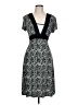 Connected Apparel Print Teal Cocktail Dress Size 10 - photo 1