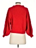 Line & Dot Solid Red Turtleneck Sweater Size S - photo 2