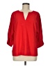 Trina Turk 100% Polyester Red 3/4 Sleeve Blouse Size M - photo 1