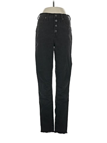 Madewell Tall 10" High-Rise Skinny Jeans in Berkeley Black: Button-Through Edition (view 1)