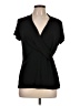 Charter Club Black Short Sleeve Blouse Size L - photo 1