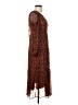 Ann Taylor LOFT 100% Polyester Animal Print Brown Casual Dress Size 0 - photo 4