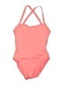 Calvin Klein Solid Pink One Piece Swimsuit Size 3 - photo 1