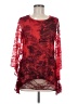 Brittany Black Red 3/4 Sleeve Blouse Size M - photo 1