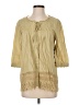 Comme Toi Tan 3/4 Sleeve Blouse Size S - photo 1