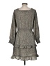 Hayden 100% Polyester Paisley Gray Casual Dress Size M - photo 2