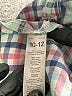 Carter's 100% Cotton Plaid Blue Long Sleeve Button-Down Shirt Size 10 - photo 4