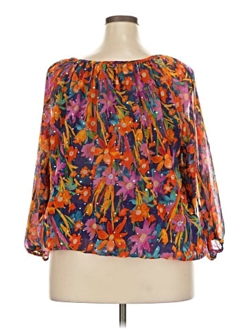 Cathy Daniels 3/4 Sleeve Blouse (view 2)