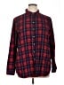Jachs Girlfriend Plaid Red Long Sleeve Button-Down Shirt Size XL - photo 1