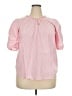 Talbots 100% Cotton Pink Short Sleeve Blouse Size 2X Petite - photo 1