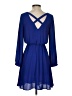 Miami 100% Polyester Solid Blue Casual Dress Size S - photo 2