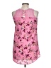 Eyeshadow 100% Polyester Pink Sleeveless Blouse Size 10 - photo 2