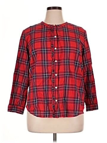 Old Navy 3/4 Sleeve Button-Down Shirt (view 1)