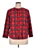 Old Navy 100% Cotton Plaid Red 3/4 Sleeve Button-Down Shirt Size XL Petite - photo 1