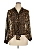 Fun & Flirt 100% Polyester Animal Print Brown Long Sleeve Blouse Size 2X - photo 1