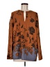 Everleigh 100% Polyester Brown Long Sleeve Blouse Size M - photo 1