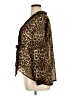 Fun & Flirt 100% Polyester Animal Print Brown Long Sleeve Blouse Size 2X - photo 5