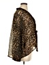 Fun & Flirt 100% Polyester Animal Print Brown Long Sleeve Blouse Size 2X - photo 4