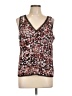 Halogen 100% Polyester Brown Sleeveless Top Size L - photo 1