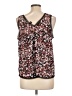 Halogen 100% Polyester Brown Sleeveless Top Size L - photo 2