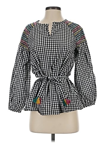 Madewell Smocked Gingham Top (view 1)