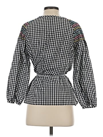 Madewell Smocked Gingham Top (view 2)