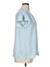 The Limited 100% Polyester Blue Short Sleeve Blouse Size XL - photo 4