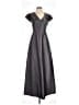 Alfred Sung 100% Polyester Solid Gray Casual Dress Size 2 - photo 1