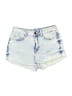 Topshop 100% Cotton Blue Denim Shorts Size 8 - photo 1