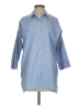 Como Blue 3/4 Sleeve Button-Down Shirt Size S - photo 1