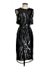 BCBGMAXAZRIA 100% Polyester Metallic Black Cocktail Dress Size 2 - photo 1