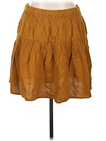 Madewell Double-Gauze Smocked Mini Skirt (view 1)