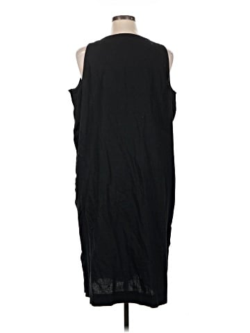 Madewell Plus Linen-Cotton Side-Button Midi Dress (view 2)