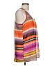 Closet 100% Polyester Stripes Multi Color Orange Sleeveless Blouse Size L - photo 4