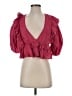 Rhode 100% Cotton Red 3/4 Sleeve Blouse Size XS - photo 1