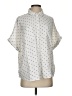 Splendid Polka Dots Silver White Short Sleeve Blouse Size S - photo 1