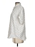 Splendid Polka Dots Silver White Short Sleeve Blouse Size S - photo 5