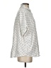 Splendid Polka Dots Silver White Short Sleeve Blouse Size S - photo 4
