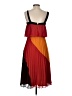 ASOS 100% Polyester Color Block Red Cocktail Dress Size 2 - photo 2