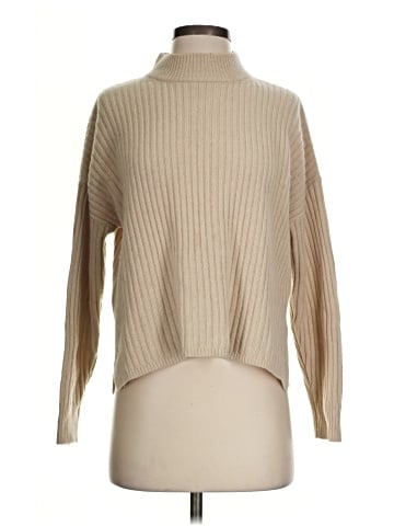 Madewell (Re)sourced Cashmere Ribbed Mockneck Pullover Sweater (view 1)