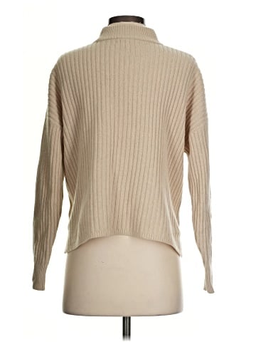 Madewell (Re)sourced Cashmere Ribbed Mockneck Pullover Sweater (view 2)