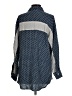 Koch Polka Dots Blue Long Sleeve Button-Down Shirt Size XS - photo 2