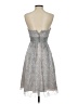 BCBGMAXAZRIA Metallic Silver Cocktail Dress Size 2 - photo 2